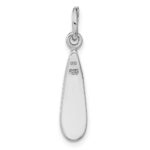 Sterling Silver Rhodium-plated Abalone Teardrop Pendant - Image 4