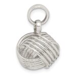 Sterling Silver Love Knot Large Pendant - Image 2