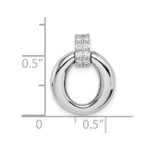 Sterling Silver Rhodium Plated CZ Pendant - Image 4