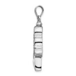 Sterling Silver Rhodium-plated Butterfly CZ Ash Holder Pendant - Image 2