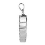Sterling Silver Rhodium-plated Enameled Angel Wing Ash HolderPendant - Image 2