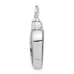 Sterling Silver Rhodium-plated Enameled Paw Prints Heart Ash Holder - Image 2