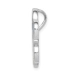 Sterling Silver Rhodium-plated Created Opal Inlay Paw Print Chain Slide - Image 2