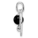 Sterling Silver Polished Onyx in Circles Pendant - Image 2