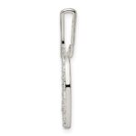 Sterling Silver Polished CZ Circle Pendant - Image 2