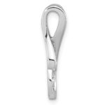 Sterling Silver Rh-plated Polished CZ Swirl Chain Slide - Image 2