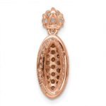 Sterling Silver Rose-tone Black Rhodium-plated CZ Pendant - Image 4