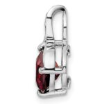 Sterling Silver RH-plated Circle 2.56t.w. Garnet/White Topaz Pendant - Image 2