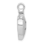 Sterling Silver Rh-plated Enamel Heart with Paw Print Ash Holder Pendant - Image 2