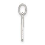 Sterling Silver E-coated Textured Rectangle Charm - Image 2