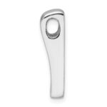 Sterling Silver Rhodium-plated CZ Chain Slide Pendant - Image 2