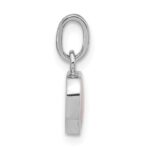 Sterling Silver Rhodium-plated Pink Mother of Pearl Heart Pendant - Image 2