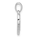 Sterling Silver RH-plated Rainbow Crystal Double Heart Children's Pendant - Image 2