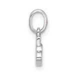 Sterling Silver Rhodium-plated Enameled Sun & Cloud Children's Pendant - Image 2