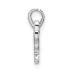Sterling Silver RH-plated Pink Enamel & CZ Elephant Children's Pendant - Image 2
