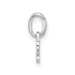 Sterling Silver Rhodium-plated Children's Small Enamel Butterfly Pendant - Image 2