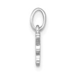 Sterling Silver Rhodium-plated Polished White and Rainbow Enamel Unicorn Head Childrens Pendant - Image 2