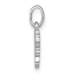 Sterling Silver Rhodium-plated Polished White and Rainbow Enamel Seahorse Childrens Pendant - Image 2