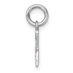 Sterling Silver Madi K Rhodium-plated Enameled Mermaid Tail Childrens Pendant - Image 2
