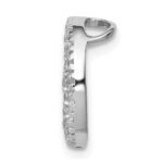Sterling Silver Rhodium-plated CZ Round Pendant - Image 2