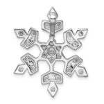 Sterling Silver Rhodium-plated CZ Slide Pendant - Image 4
