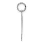 Sterling Silver/Rhodium-plated Polished Number 0 Charm - Image 2