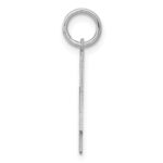 Sterling Silver/Rhodium-plated Satin Number 4 Charm - Image 2
