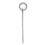 Sterling Silver/Rhodium-plated Satin Number 14 Charm - Image 2