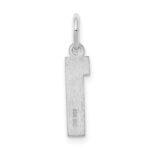 Sterling Silver/Rhodium-plated Satin Number 1 Charm - Image 4