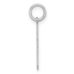 Sterling Silver/Rhodium-plated Satin Number 15 Charm - Image 2
