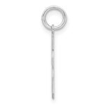 Sterling Silver/Rhodium-plated Satin Number 16 Charm - Image 2