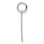 Sterling Silver/Rhodium-plated Satin Number 22 Charm - Image 2