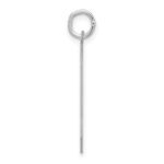 Sterling Silver/Rhodium-plated Polished Number 0 Charm - Image 2