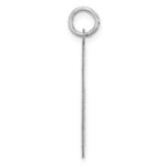 Sterling Silver/Rhodium-plated Satin Number 6 Charm - Image 2