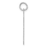 Sterling Silver/Rhodium-plated Satin Number 9 Charm - Image 2