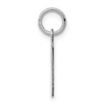 Sterling Silver/Rhodium-plated Polished Number 0 Charm - Image 2