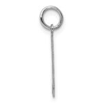 Sterling Silver/Rhodium-plated Polished Number 14 Charm - Image 2