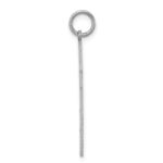 Sterling Silver Rhodium-plated Laser Designed Cross Pendant - Image 2