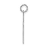 Sterling Silver Rhodium-plated Laser Designed Cross Pendant - Image 2