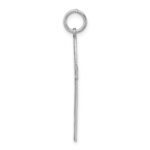Sterling Silver Rhodium-plated Laser Designed Cross Pendant - Image 2