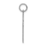 Sterling Silver Rhodium-plated Laser Designed Cross Pendant - Image 2