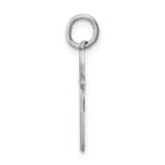 Sterling Silver Rhodium-plated Laser Designed Cross Charm - Image 2