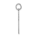 Sterling Silver Rhodium-plated Laser Designed Cross Pendant - Image 2