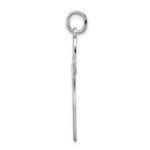 Sterling Silver Rhodium-plated Laser Designed Cross Pendant - Image 2