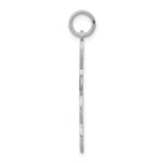 Sterling Silver Rhodium-plated Laser Designed Cross Pendant - Image 2