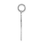 Sterling Silver Rhodium-plated Laser Designed Cross Pendant - Image 2
