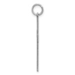 Sterling Silver Rhodium-plated Laser Designed Cross Pendant - Image 2