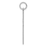 Sterling Silver Rhodium-plated Laser Designed Cross Pendant - Image 2