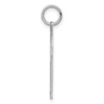 Sterling Silver Rhodium-plated Laser Designed Cross Pendant - Image 2