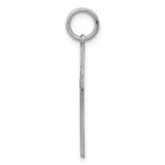 Sterling Silver Rhodium-plated Laser Designed Cross Pendant - Image 2